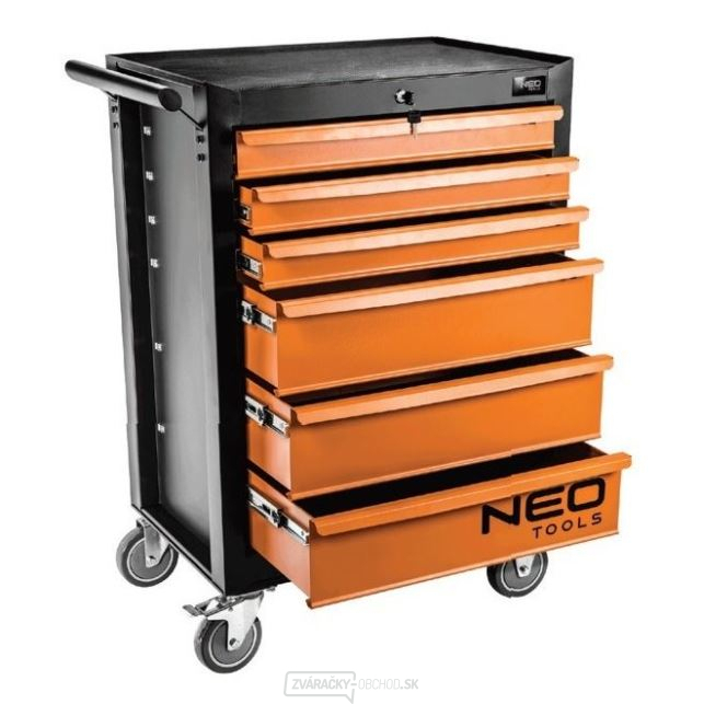Vybavený montážny vozík 6 zásuviek s náradím Neo Tools