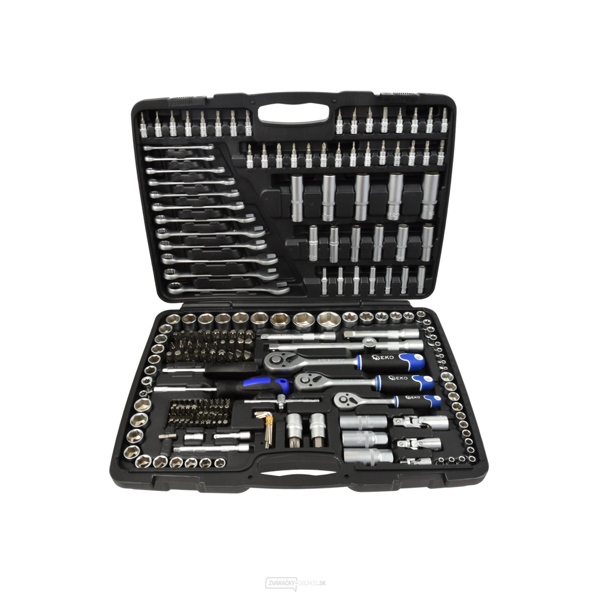 Gola sada Geko G10158 1/4", 3/8", 1/2" - 216 ks