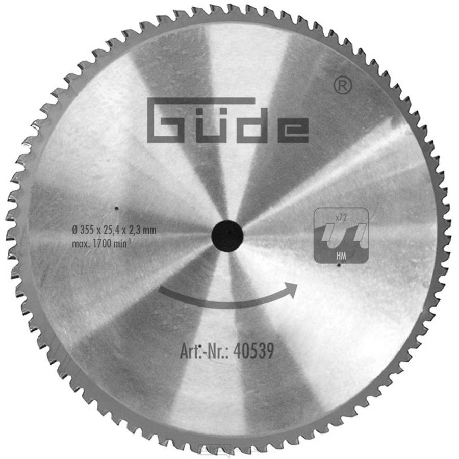 Pilový kotúč pre rezání kovu vhodný k pile GMK 350 T, GÜDE