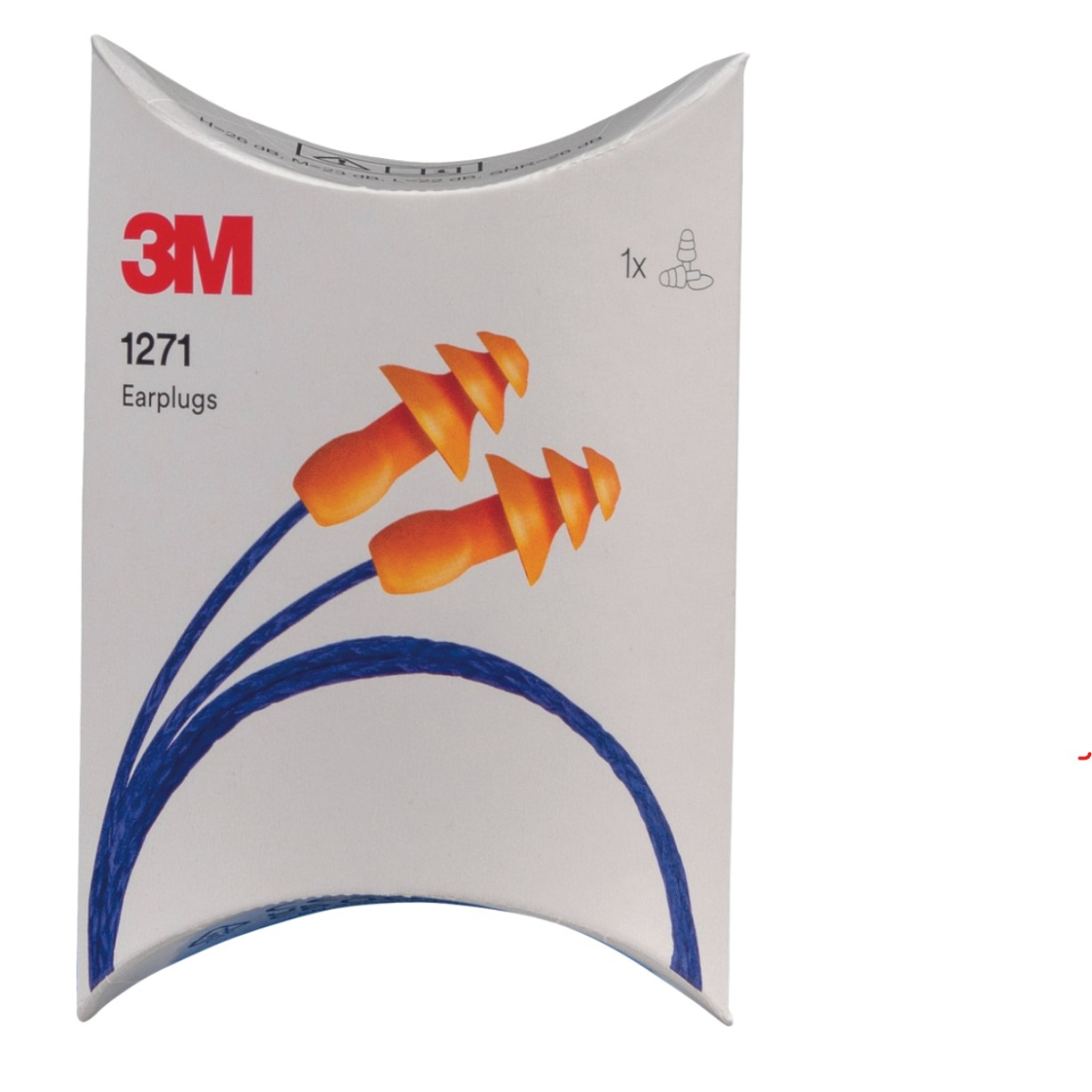 Špunty do uší so šnúrkou 3M1271 - v puzdre (25dB)