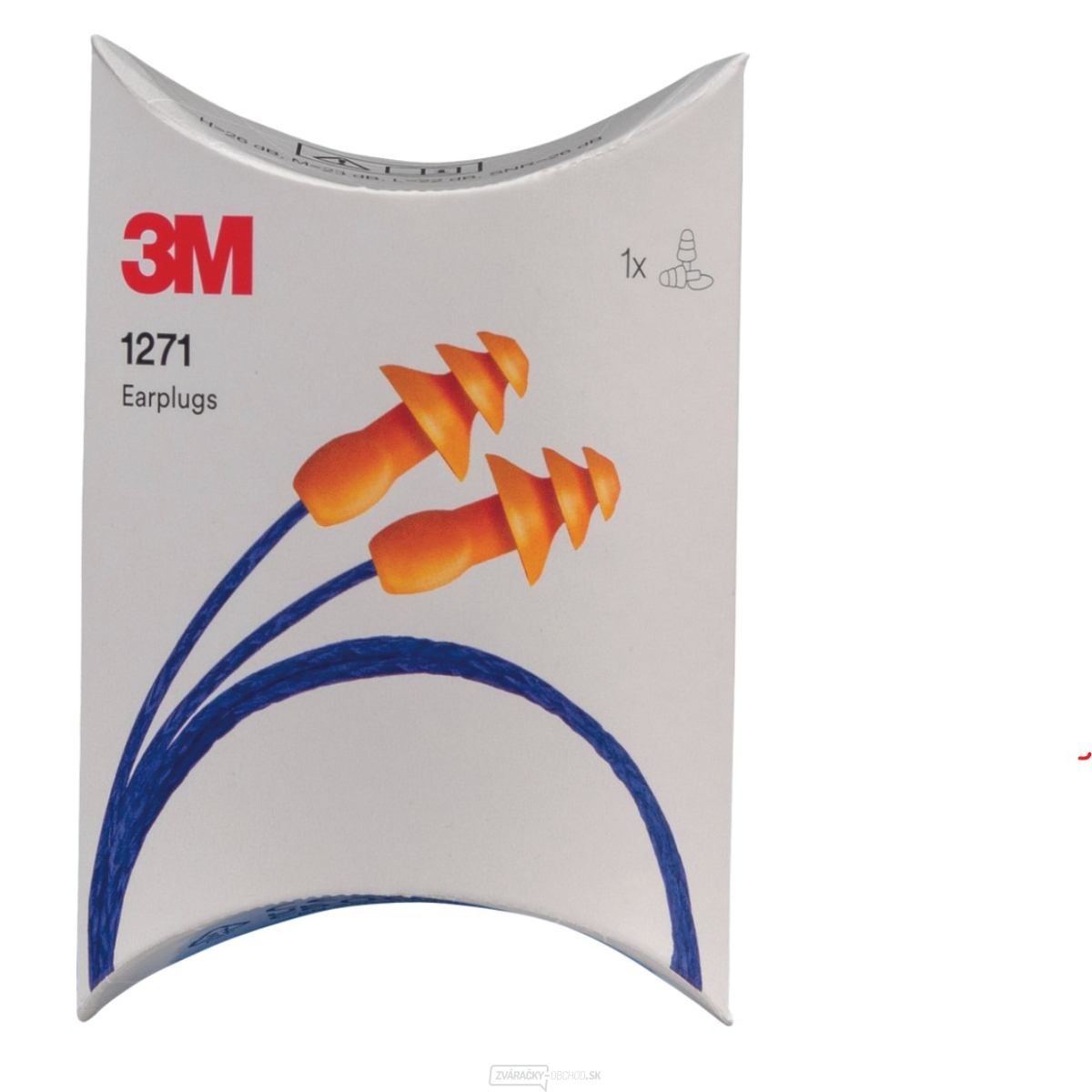 Špunty do uší so šnúrkou 3M1271 - v puzdre (25dB)