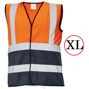 Reflexná vesta LYNX DUO - vel.XL (oranžová/čierna)