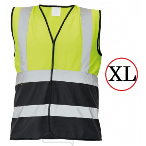 Reflexná vesta LYNX DUO - vel.XL (žltá/čierna)