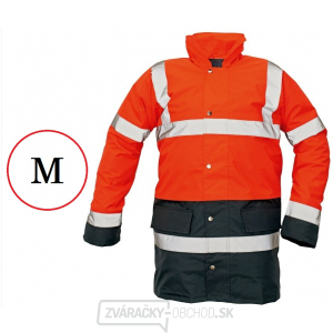 Reflexná zimná nepremokavá bunda Sefton HV - vel.M (oranžová/navy)