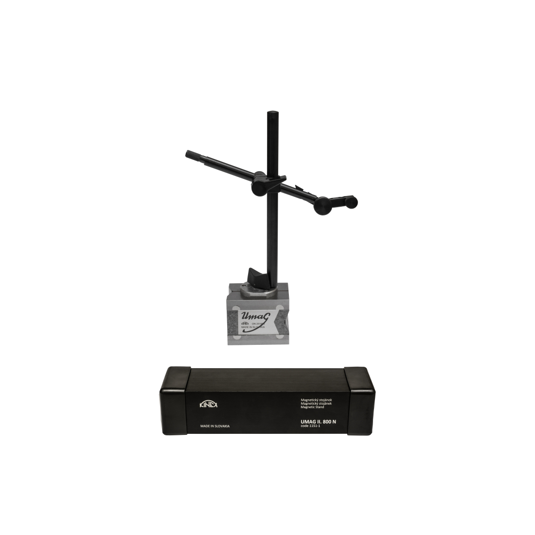 E-shop KINEX/K-MET Stojanček magnetický KINEX PN 25 1858.2, 800N, v luxusnom hliníkovom obale 1151-1