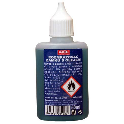 Rozmrazovač zámkov 50ml s olejom as aplikátorom