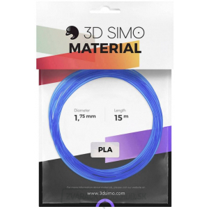 Sada Vlákien pre 3D Tlačiarne 3D Simo PLA - Transparentná modrá, červená, biela (1.75mm)