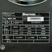 Sherman Zvárací Invertor MMA 200 + káble náhled