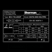 Sherman Zvárací Invertor DIGITIG 200DC Multipro + TIG Horák + káble náhled