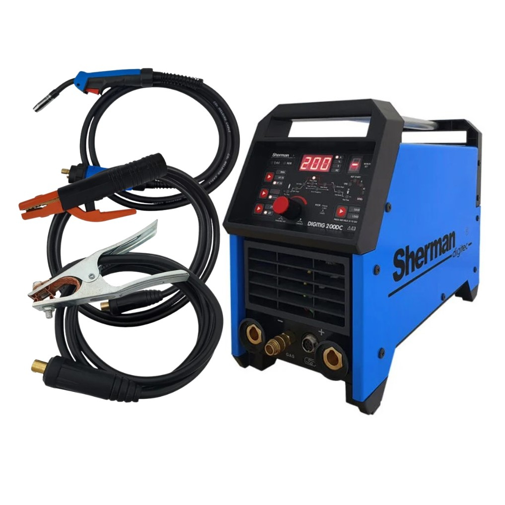 Zvárací Invertor DIGITIG 200DC + Horák + káble + plynová hadica + sada vybavenie