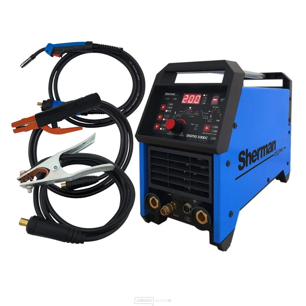 Zvárací Invertor DIGITIG 200DC + Horák + káble + plynová hadica + sada vybavenie