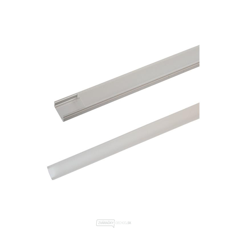 Hliníkový profil AS1 pre LED pásiky, k prisadené, s plexi, 1m Hliníkový profil AS1 pre LED pásiky, k prisadené, s plexi, 1m gallery main image