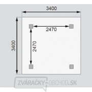 Záhradný altánok KARIBU SEVILLA 68819 vr. čierneho strešného šindľa Náhľad