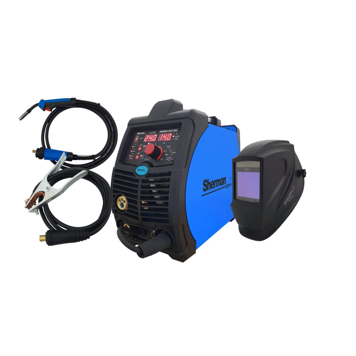 Sherman Invertorová Zváračka DIGIMIG 225GDS + Horák + zemniace káble + Kukla