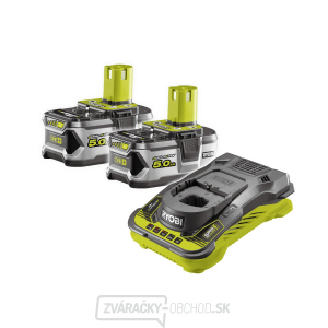 Ryobi RC18150-250 sada 2x 18 V lítium iónová batéria 5 Ah s rýchlonabíjačkou RC18150 ONE +