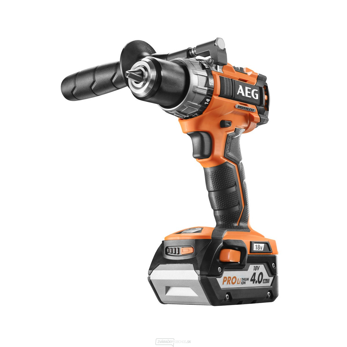 AEG BS 18C2 BL LI-402C 18V bezuhlíkový vŕtací skrutkovač, 2x 4,0Ah akumulátor, nabíjačka
