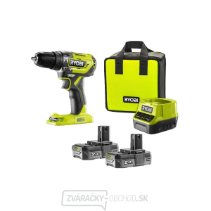 Ryobi R18PD5-220S aku 18 V bezuhlíkový príklepová vŕtačka + 2x 2Ah batéria + nabíjačka ONE +