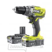 Ryobi R18DD3-220S aku 18 V kompaktnej skrutkovač/vŕtačka + 2x 2Ah batéria + nabíjačka ONE + gallery main image