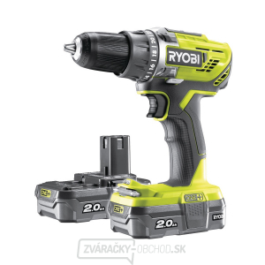 Ryobi R18DD3-220S aku 18 V kompaktnej skrutkovač/vŕtačka + 2x 2Ah batéria + nabíjačka ONE +