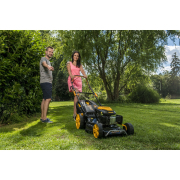 Benzínová kosačka na trávu Riwall PRO RPM 5355 4v1 s pojazdom Náhľad