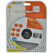 Solight LED svetelný pás s tester, 5m, sada s 12V adaptérom, 4,8W/m, IP20, studená biela Náhľad