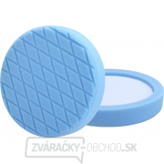 Kotúč leštiaci penový, diamantový vzor, T60, modrý, ∅180x35mm, zapustený suchý zips ∅150mm gallery main image