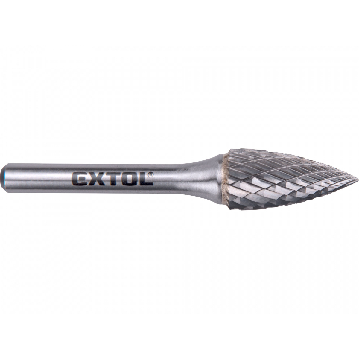 Fréza karbidová, ostrý oblúk, pr.12x25mm/stopka 6mm, sek stredná (double-cut)