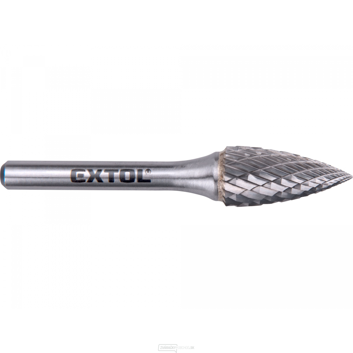 Fréza karbidová, ostrý oblúk, pr.12x25mm/stopka 6mm, sek stredná (double-cut) Fréza karbidová, ostrý oblúk, pr.12x25mm/stopka 6mm, sek stredná (double-cut) gallery main image