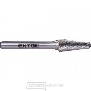 Fréza karbidová, kónická zaguľatená (R 2,5mm), pr.10x25mm/stopka 6mm, sek stredná (double-cut) Fréza karbidová, kónická zaguľatená (R 2,5mm), pr.10x25mm/stopka 6mm, sek stredná (double-cut) gallery main image