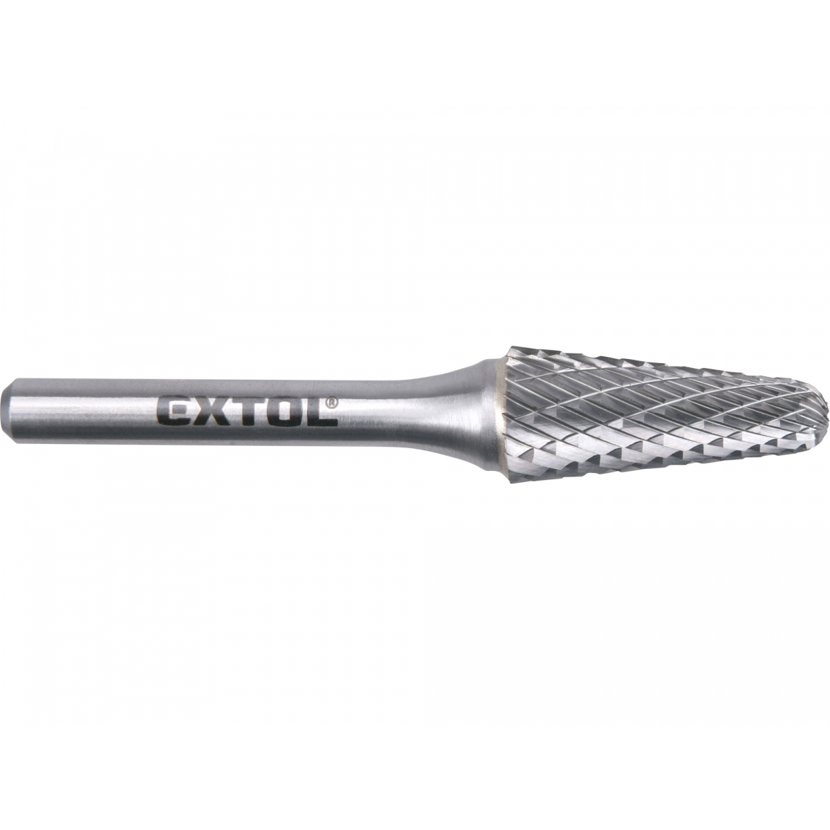 Fréza karbidová, kónická zaguľatená (R 3mm), pr.12x28mm/stopka 6mm, sek stredná (double-cut)