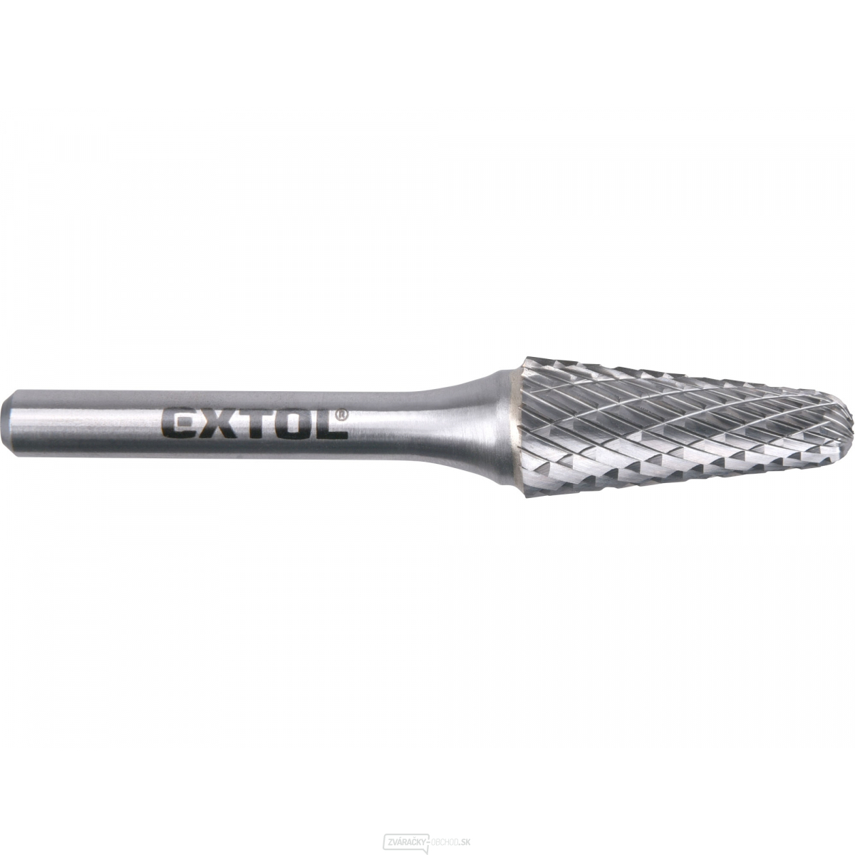 Fréza karbidová, kónická zaguľatená (R 3mm), pr.12x28mm/stopka 6mm, sek stredná (double-cut) Fréza karbidová, kónická zaguľatená (R 3mm), pr.12x28mm/stopka 6mm, sek stredná (double-cut) gallery main image