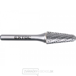 Fréza karbidová, kónická zaguľatená (R 3mm), pr.12x28mm/stopka 6mm, sek stredná (double-cut) Fréza karbidová, kónická zaguľatená (R 3mm), pr.12x28mm/stopka 6mm, sek stredná (double-cut) gallery main image