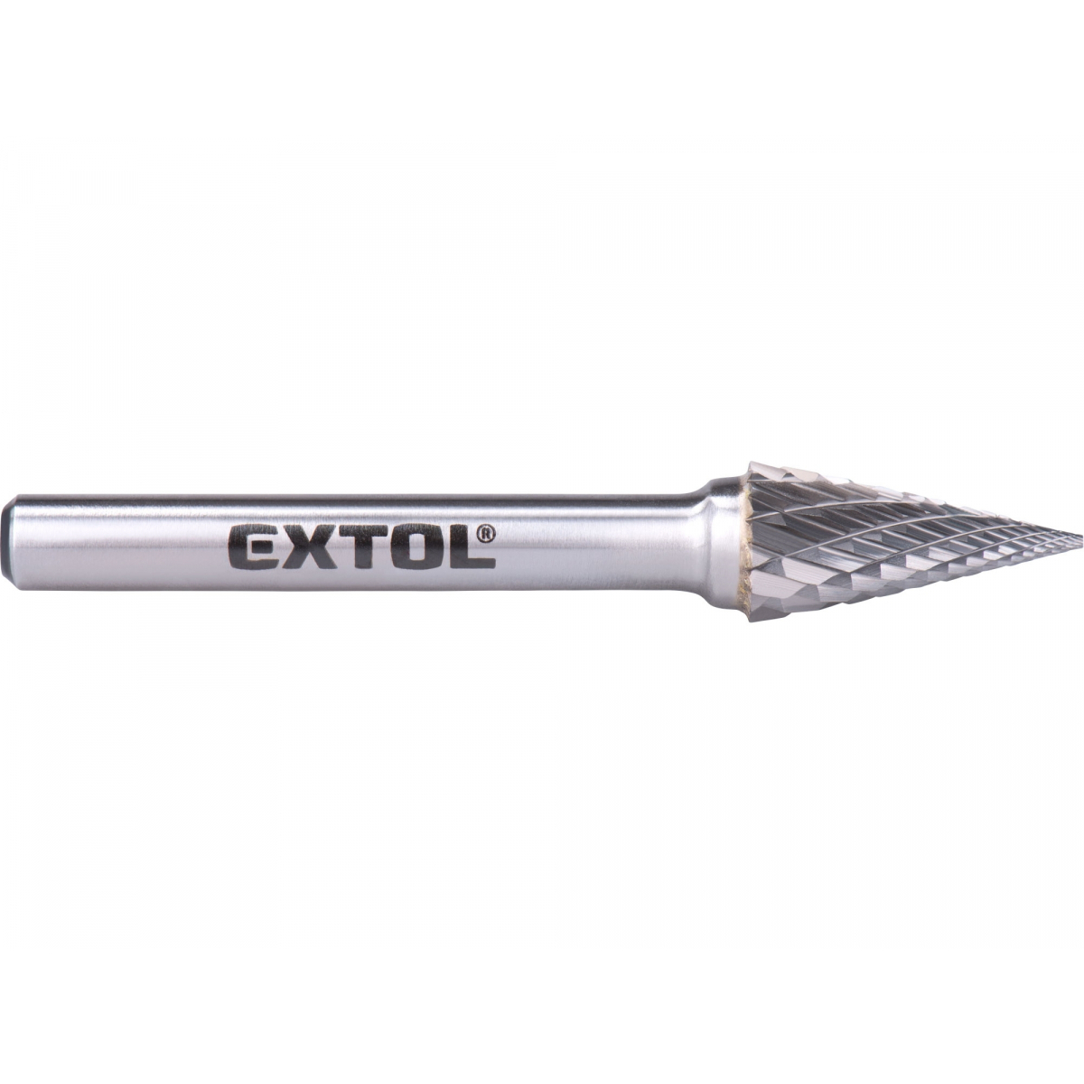 Fréza karbidová, kónická ihlan, pr.10x20mm/stopka 6mm, sek stredná (double-cut)