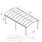 Palram Arcadia 6400 hliníkový (montovaný) prístrešok s oblúkovou strechou Palram Arcadia 6400 hliníkový (montovaný) prístrešok s oblúkovou strechou náhled