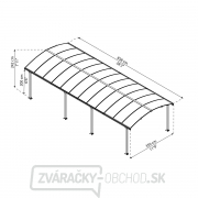 Palram Arcadia 8500 hliníkový (montovaný) prístrešok s oblúkovou strechou náhled
