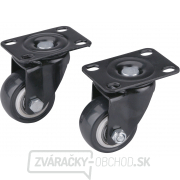 Kolieska otočné s PVC obručou, sada 2ks, priemer 40mm gallery main image