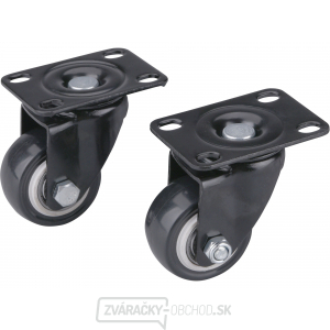 Kolieska otočné s PVC obručou, sada 2ks, priemer 40mm Kolieska otočné s PVC obručou, sada 2ks, priemer 40mm gallery main image