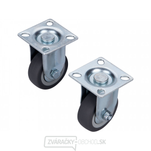 Kolieska pevná s obručou zo šedej gumy, sada 2ks, priemer 50mm Kolieska pevná s obručou zo šedej gumy, sada 2ks, priemer 50mm gallery main image