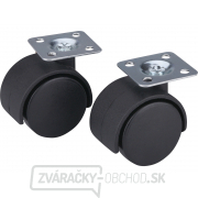 Kolieska otočné nylonové, sada 2ks, priemer 40mm so základňou Kolieska otočné nylonové, sada 2ks, priemer 40mm so základňou gallery main image
