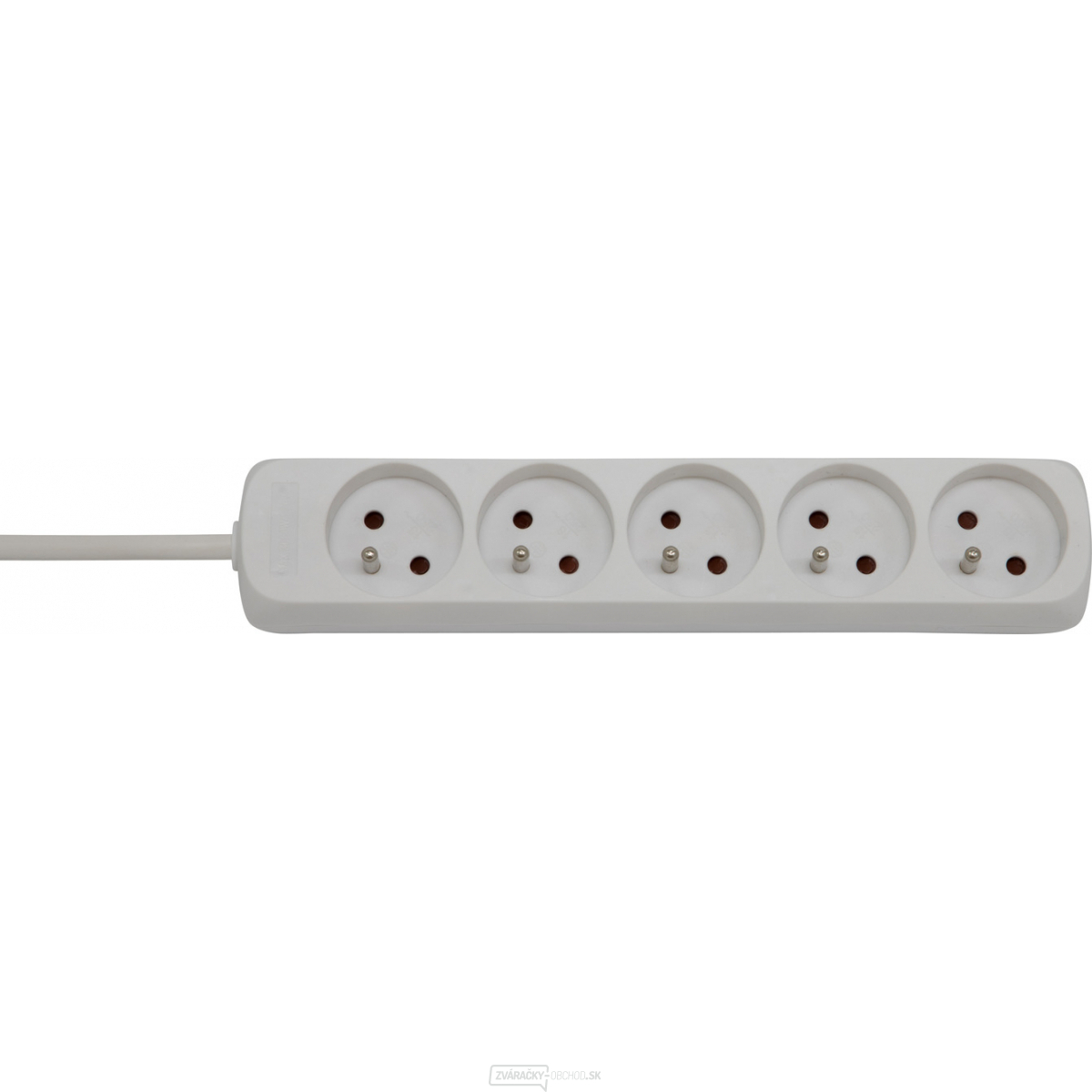 Eco-Line Zásuvková lišta, 5 zásuviek, biela, 3,0m