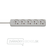 Eco-Line Zásuvková lišta, 5 zásuviek, biela, 3,0m gallery main image