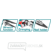 Kliešte pologuľaté priame, industrial, 200mm, CrV Náhľad