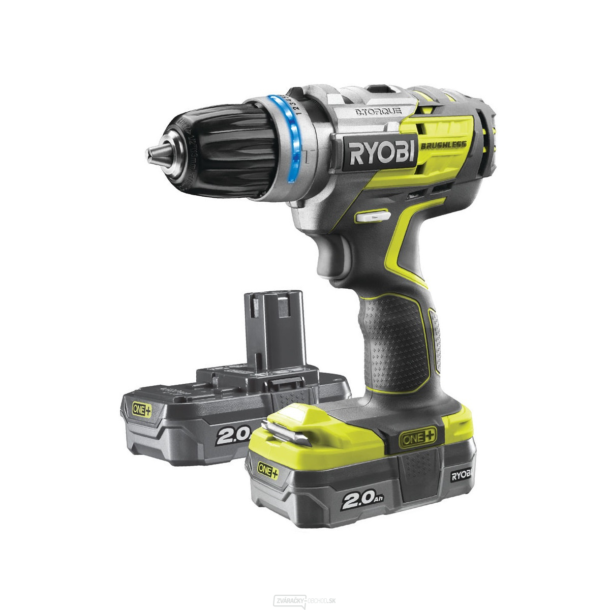 Ryobi R18PDBL-220S 18 V bezkefkové príklepová vŕtačka + 2x 2Ah batéria + nabíjačka ONE +