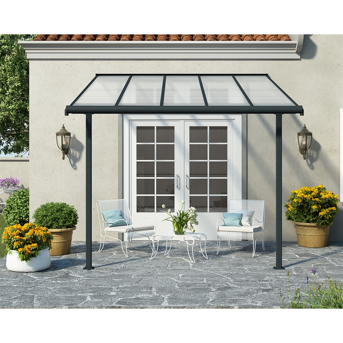 Palram Sierra 3000 antracit 3 x 3 hliníková (montovaná) pergola Náhľad