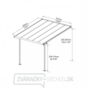 Palram Sierra 3000 biela 3 x 3 hliníková (montovaná) pergola náhled