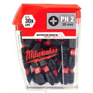 Milwaukee skrutkovacie bity SHW PH2 25mm - 25ks Milwaukee skrutkovacie bity SHW PH2 25mm - 25ks