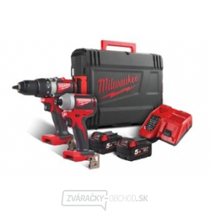 Milwaukee Bezuhlíkový set aku náradia M18 BLPP2B2-502X