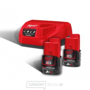 Milwaukee M12 NRG-302 Sada batérií a nabíjačky