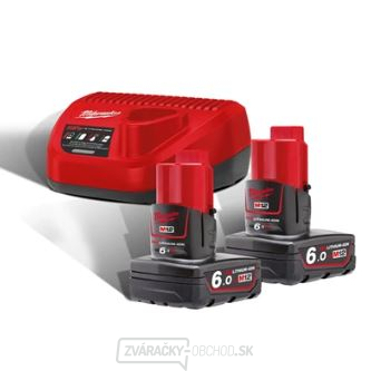 Milwaukee M12 NRG-602 Sada batérií a nabíjačky