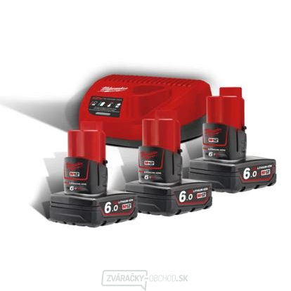 Milwaukee M12 NRG-603 Sada batérií a nabíjačky